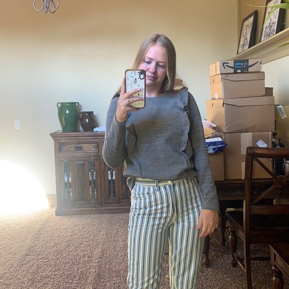 JCrew Ruffle Sweater